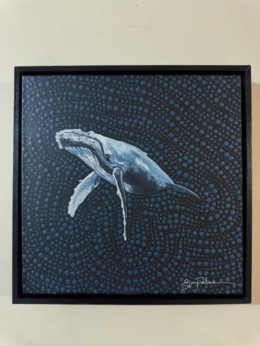 Humpback whale square artwork